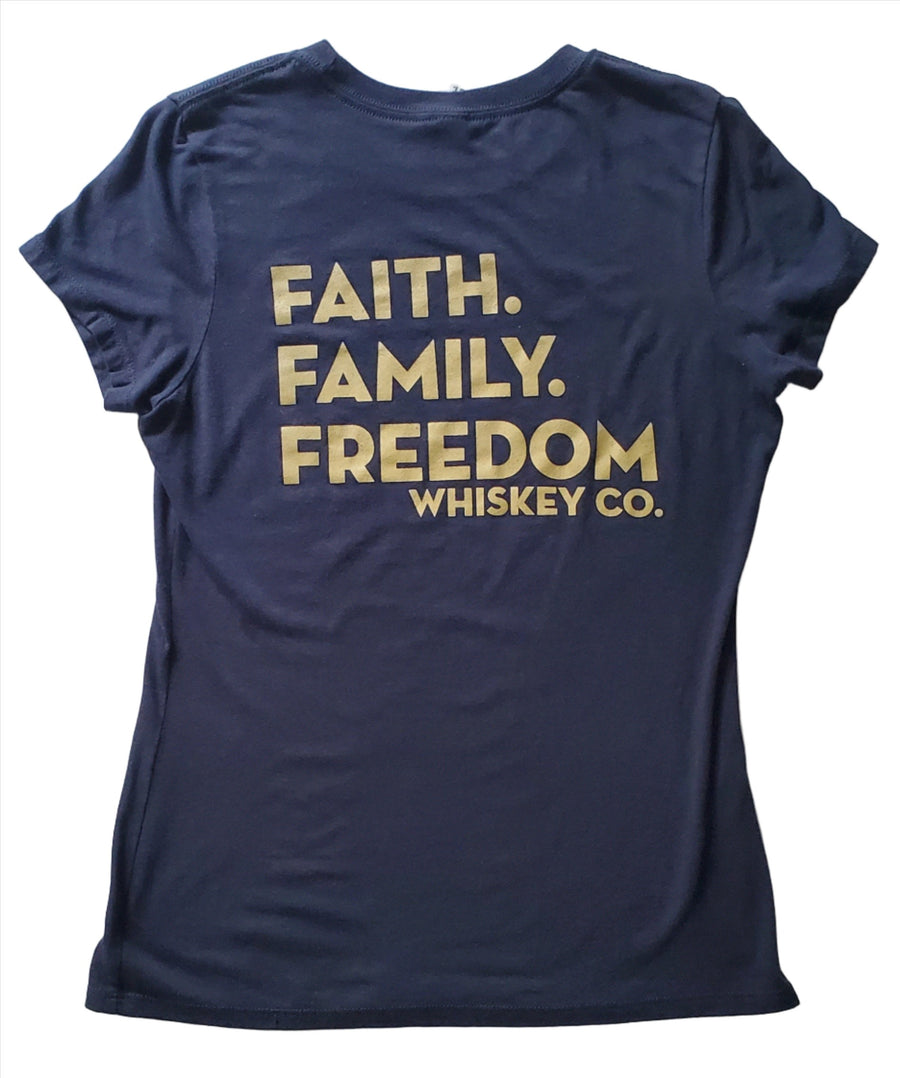 Women's Faith, Family, Freedom Whiskey Co. T-Shirt