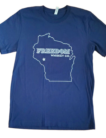 Men's Freedom Whiskey Co. State of Wisconsin T-Shirt