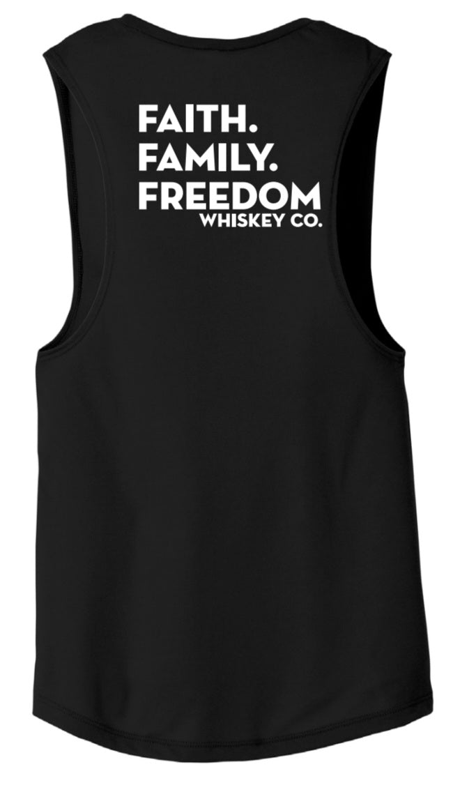 Women's NEW Faith Family Freedom Whiskey Co. Tank